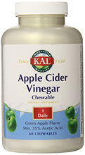 Load image into Gallery viewer, KAL Chewable Tablets, Apple Cider Vinegar, 500 mg, 60 Count
