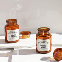 Load image into Gallery viewer, Paddywax Candles APG806 Apothecary Collection Soy Wax Blend Candle in Glass Jar, Medium, 8 Ounce, Tobacco &amp; Patchouli
