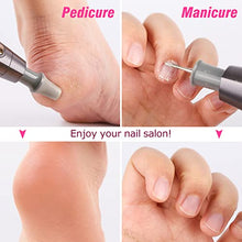 Load image into Gallery viewer, BEAUTURAL Professional Manicure and Pedicure Kit, 10-Piece Attachments and 20 Sanding Bands for Hand/Foot Nail Care, Powerful Nail Drill Kit [Upgraded Version]
