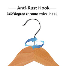 Load image into Gallery viewer, Coat Hanger 8-Pack, MEQUTION Wood Hangers Trouser Hangers Extra Wide Shoulder Wooden Hangers for Heavy Coat, Sweater, Skirt, Suit, Pants, Retro Finish (Natural Finish)
