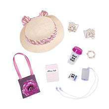 Load image into Gallery viewer, Glitter Girls by Battat - 14-inch Doll Clothes - Places To Go Purse &amp; Accessory Set - Floral Hat, Music Player, Travel Mug, Bracelet - Toys for Kids Ages 3 &amp; Up
