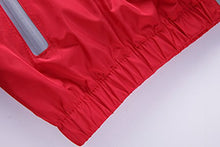 Load image into Gallery viewer, Lasher Womens Lightweight Windbreaker UV Protect Coat Hooded Zip Up Sport Jacket Red US L(12-14)/Tag XL
