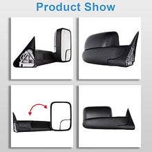 Load image into Gallery viewer, ECCPP Black Manual Adjusted Side View Mirror Tow Towing Mirrors Left &amp; Right Pair Set Replacement fit for 94-01 Dodge Ram 1500, 94-02 Ram 2500 3500 Truck
