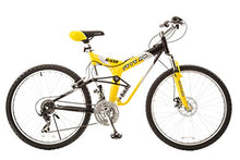 Load image into Gallery viewer, Titan #135 Glacier PRO Alloy Dual Suspension All Terrain 21-Speed 19-Inch Frame Mountain Bike, Yellow/Black, Large
