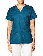 Load image into Gallery viewer, WonderWink Women's Wonderflex Verity Scrub Top, Caribbean, X-Small
