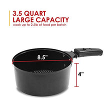 Load image into Gallery viewer, Elite Platinum EAF-1506D Electric Digital Hot Air Fryer Oil-Less Healthy Cooker Timer &amp; Temperature Controls, 26 Recipe Cookbook, 3.5 Quart, Black

