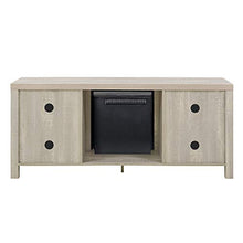 Load image into Gallery viewer, Walker Edison Georgetown Modern Farmhouse Double Barn Door Fireplace TV Stand for TVs up to 65 Inches, 58 Inch, Stone Grey
