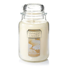 Load image into Gallery viewer, Yankee Candle Buttercream Scented Cream|Premium Paraffin Grade Candle Wax with up to 150 Hour Burn Time, Large Jar
