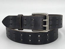 Load image into Gallery viewer, Handmade Double Hole Belt Genuine Bridle Leather 1.5 Inches Wide

