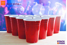 Load image into Gallery viewer, Stack Man Red [16 oz-100 Pack] Party, Cold Drink Plastic Disposable Cups, 100 Count (Pack of 1)
