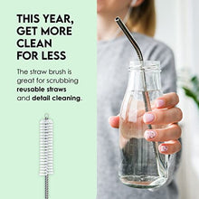 Load image into Gallery viewer, Turbo Microfiber Bottle Brush Cleaner Pack - Set of 5 Long, Cleaning Brushes for Baby Bottles, Water Bottles, Straws, Tumblers, Wine Decanters and Flask - Kitchen Supplies
