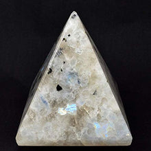 Load image into Gallery viewer, Energized Gemstones Pyramids Approx 1.75-2" Inches - Healing Gemstone Crystals - Lapis Crystal Quartz Green Jade Fluroite Iolite Pyrite Aventurine Amethyst Tourmaline Citrine (Moonstone)
