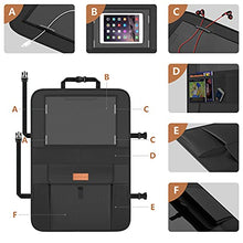 Load image into Gallery viewer, Smart eLf Car Seat Protector + Backseat Car Organizer Kick Mat, Large &amp; Waterproof 600D Fabric Child Auto CarSeat Protectors Saver for Baby Sit with Storage Pockets for Leather and Fabric Car Seat
