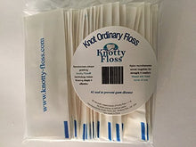 Load image into Gallery viewer, Knotty Floss Individually Wrapped Fresh Mint Waxed Nylon Floss - Patented Plaque Grabbing Technology - Vegan - 50 Count
