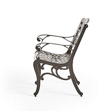 Load image into Gallery viewer, Christopher Knight Home Hallandale Outdoor Cast Aluminum Dining Set for Patio or Deck, 5-Pcs Set, Black
