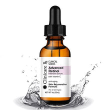 Load image into Gallery viewer, Clinicare Rx Retinol Facial Serum | Topical Face Serum with Vitamin C &amp; E | Anti Aging Anti Wrinkle | Reduce the appearance of fine lines, wrinkles, and scars | 1 fl. oz.
