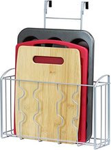 Load image into Gallery viewer, SimpleHouseware Over the Cabinet Door Organizer Holder, Silver
