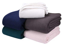 Load image into Gallery viewer, Light &amp; Pro 100% Soft Premium Cotton Thermal Blanket in Waffle Weave- King 102x90 White-Snuggle in These Super Soft,Breathable Cozy Cotton Blankets - Perfect for Layering Any Bed,All Season Blanket
