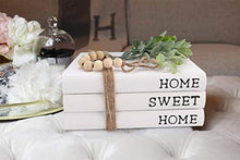 Load image into Gallery viewer, Decorative White Books,Farmhouse Stacked Books,Hardcover Books Decorative ,Home|Sweet|Home(Set of 3) Stacked Books for Decorating Coffee Tables and Shelves

