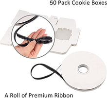 Load image into Gallery viewer, XP-Art Cookie Boxes for Gift Giving Pastry Boxes with Window Macaron Boxes Donut Boxes 4x4x2.5in Bakery Boxes(50Pack)
