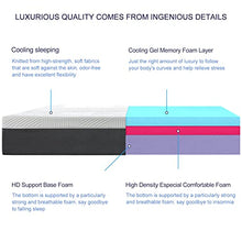 Load image into Gallery viewer, Molblly 12 Inches Queen Size Mattress, Gel Memory Foam Mattress in a Box, Back Pain Relief ＆ Cool Bed,10-Year Support Mattress, Ultimate Motion Isolation, Fiberglass Free, Premium Queen Bed
