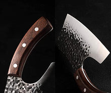 Load image into Gallery viewer, Kitory Forged Vegetable Cleaver Effort Saving Kitchen Hybrid Knife Chinese Chef's Knives Handmade Full Tang Chef Cutlery High Carbon Blade Brown Sandalwood Ergonomic Handle Good for Home &amp; Restaurant
