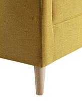 Load image into Gallery viewer, DAZONE Modern Accent Chair, Upholstered Arm Chair Linen Fabric Single Sofa Chair with Ottoman Foot Rest Mustard Yellow
