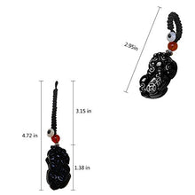 Load image into Gallery viewer, Mr.Ho Car Keychain Pendant, Key Ring Handmade Obsidian Pendant for Car &amp; Bag Handbag Decoration
