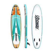 Load image into Gallery viewer, Uboway Inflatable Paddle Boards Stand Up: 10/11 feet SUP with Adjustable Paddle Backpack Pump Leash Fin Youth Adults Standup Paddleboard (Teal)
