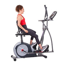 Load image into Gallery viewer, Body Champ 3-in-1 Home Gym, Upright Exercise Bike, Elliptical Machine &amp; Recumbent Bike, Trio Trainer Exercise Machine Plus Two Upper Body Options, Silver, BRT7989
