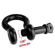 Load image into Gallery viewer, LIBERRWAY Shackles 3/4" (2 Pack) 57,000 lbs Break Strength with 7/8'' Pin D Ring Shackle Rugged Off Road Shackles Heavy Duty D Ring for Vehicle Recovery, Black
