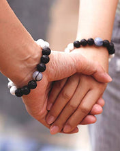 Load image into Gallery viewer, Lightock Couples Bracelets Lava Rock Stone Aromatherapy Anxiety Essential Oils Diffuser Elastic Bracelet for Men Women Friendship Gifts(2pcs)

