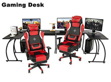 Load image into Gallery viewer, GreenForest L-Shaped Corner Desk 58.1'',Computer Gaming Desk PC Table,Home Office Writing Workstation 3-Piece,Black
