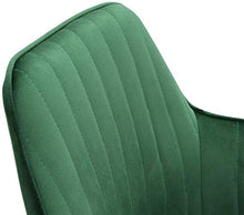 Load image into Gallery viewer, Lansen Furniture Modern Living Dining Room Accent Arm Chairs Club Guest with Gold Metal Legs (2, Green)
