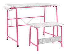 Load image into Gallery viewer, SD Studio Designs Project Center, 55125 Craft Table Play Desk with Bench, Pink/Gray
