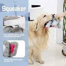 Load image into Gallery viewer, Dog Toys, Squeaky Plush Dog Toy for Puppy Small Medium Dogs, Cute Soft Stuffed Puppy Toys with Crinkle Paper and Squeaker, for Teeth Cleaning and Boredom (Elephant)
