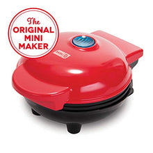 Load image into Gallery viewer, Dash DMG001RD Mini Maker Portable Grill Machine + Panini Press for Gourmet Burgers, Sandwiches, Chicken + Other On the Go Breakfast, Lunch, or Snacks with Recipe Guide - Red
