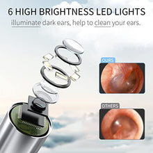 Load image into Gallery viewer, Ear Wax Removal Ear Wax Camera Cleaner Wireless Ear Otoscope with Light Earwax Cleaner Ear Wax Removal Tool for Kids, Adults &amp; Pets
