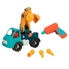 Load image into Gallery viewer, Battat - Take-Apart Crane – Take-Apart Toy Crane Truck with Toy Drill Building Toys for Kids 3 years + (33-Pcs) Dark Blue
