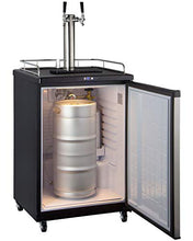 Load image into Gallery viewer, Kegco Keg Dispenser, 2 Faucet, Stainless Steel
