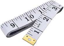 Load image into Gallery viewer, Soft Tape Measure Double Scale Body Sewing Flexible Ruler for Weight Loss Medical Body Measurement Sewing Tailor Craft Vinyl Ruler, Has Centimetre Scale on Reverse Side 60-inch（White）
