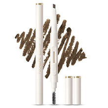 Load image into Gallery viewer, FOCALLURE 2 Pcs Eyebrow Pencil with Spoolie Brush,Sliding Eyebrow Pen Body,Precision Tip Fills and Defines Eyebrows,Waterproof Long Lasting Eyes Makeup,Light Brown
