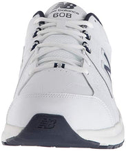 Load image into Gallery viewer, New Balance Men's 608 V5 Casual Comfort Cross Trainer, White/Navy, 11 W US
