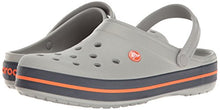 Load image into Gallery viewer, Crocs Unisex Men's and Women's Crocband Clog, Light Grey/Navy, 6 US
