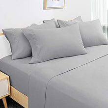 Load image into Gallery viewer, HOMEIDEAS 6 Piece Bed Sheets Set Extra Soft Brushed Microfiber 1800 Bedding Sheets Deep Pocket, Wrinkle &amp; Fade Free (Full,Light Gray)
