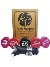 Load image into Gallery viewer, KORBAR – 5 Funny Reusable Silicone Caps Stoppers +1 Pourer, For Wine Bottle - Perfect Gift Accessory

