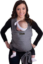 Load image into Gallery viewer, 9-in-1 CuddleBug Baby Wrap Sling + Carrier - Newborns &amp; Toddlers up to 36 lbs - Hands Free - Gentle, Stretch Fabric - Ideal for Baby Showers - One Size Fits All (Grey)
