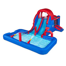Load image into Gallery viewer, Sunny &amp; Fun Ultra All-Play Inflatable Water Slide Park – Heavy-Duty for Outdoor Fun - Climbing Wall, Slides, Bounce House, Volley Net, Deep Pool – Inflate with Included Air Pump &amp; Carrying Case
