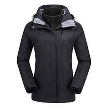 Load image into Gallery viewer, CAMEL CROWN Women's Waterproof Ski Jacket 3-in-1 Winter Coat Windbreaker Fleece Inner for Snow Rain Hiking Outdoor
