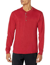 Load image into Gallery viewer, Hanes Men's Long-Sleeve Beefy Henley T-Shirt - Large - Petro Teal
